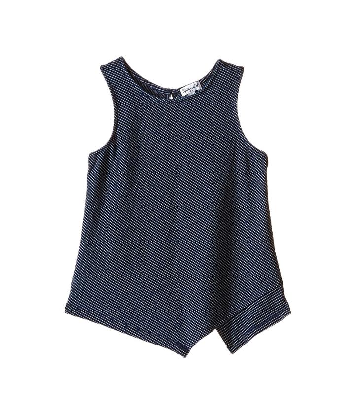 Splendid Littles - Indigo Striped High Neck Tank Top
