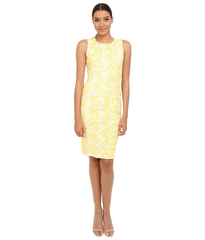 Badgley Mischka - Butterfly Lace Sheath Dress