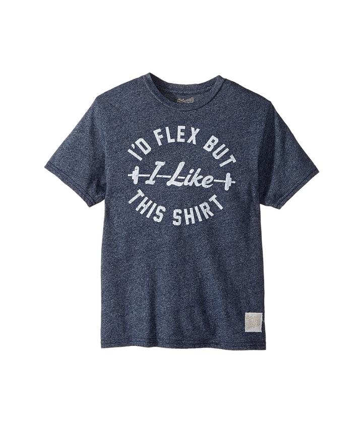 The Original Retro Brand Kids - I'd Flex But I Like This Shirt Short Sleeve Mocktwist Tee