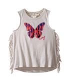 Roxy Kids - Tank Top With Fringes And Butterly Applique
