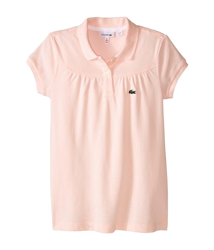 Lacoste Kids - Short Sleeve Classic Pique Polo With Gathering Detail