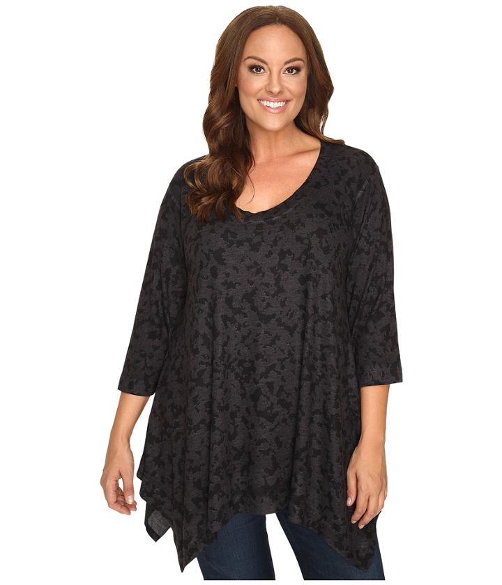 Nally &amp; Millie - Plus Size Sharkbite Tunic