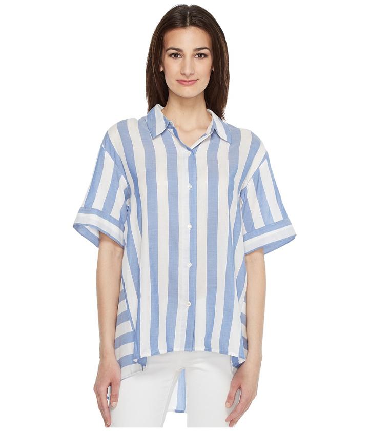 Vince Camuto - Bold Stripe Oversized Button Down Shirt