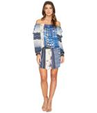 Hale Bob - A Match Made In Heaven Rayon Stretch Satin Woven Off The Shoulder Dress