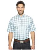 Stetson - 0822 Windowpane Satin Check Short Sleeve Button