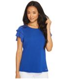 Ivanka Trump - Cotton/modal Tee Ruffle Chiffon Sleeves