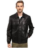 Marc New York By Andrew Marc - Andover Bomber Smooth Lamb Leather Bomber Jacket With Chest Pockets