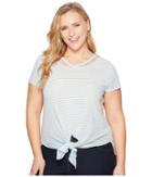 Lucky Brand - Plus Size Shadow Stripe Tee