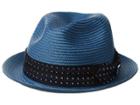 Stacy Adams - Poly Braid Pinch Front Fedora With Fancy Bow