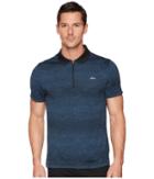 Lacoste - Short Sleeve Jersey Tech All Over Print Zip Placket