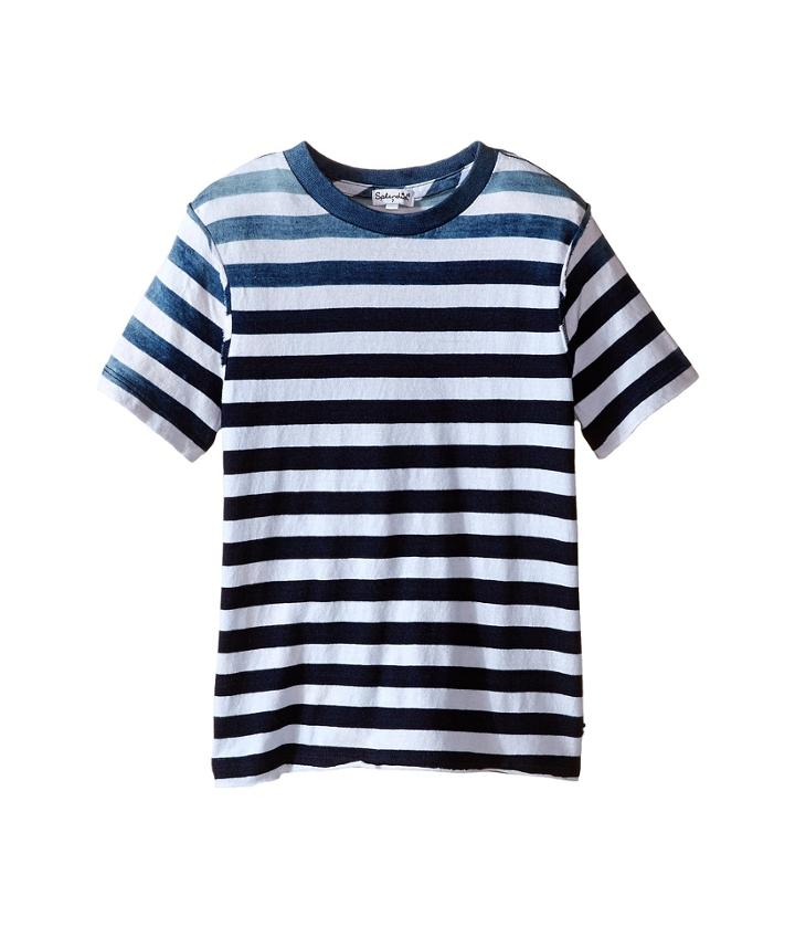 Splendid Littles - Striped Dip Dye Indigo Tee