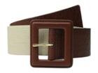 Michael Michael Kors - 50mm Monogram Panel Belt On Self Cover Buckle