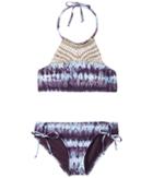 Hobie Kids - Tie Dymonds Crochet High Neck And Adjustable Hipster Set