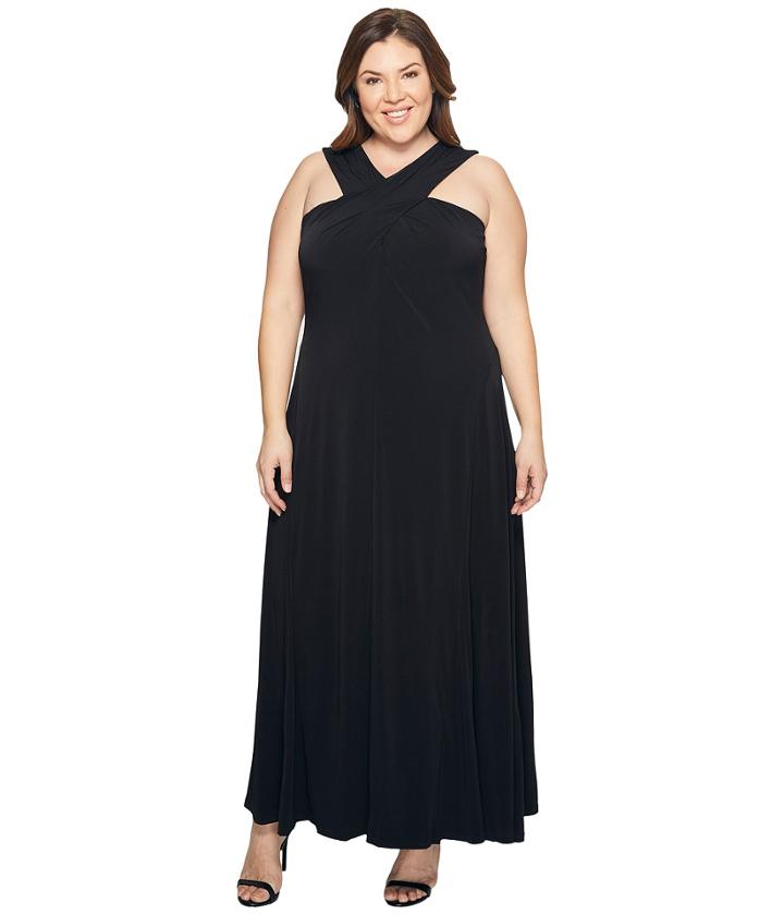 Michael Michael Kors - Plus Size Cross Neck Dress Maxi