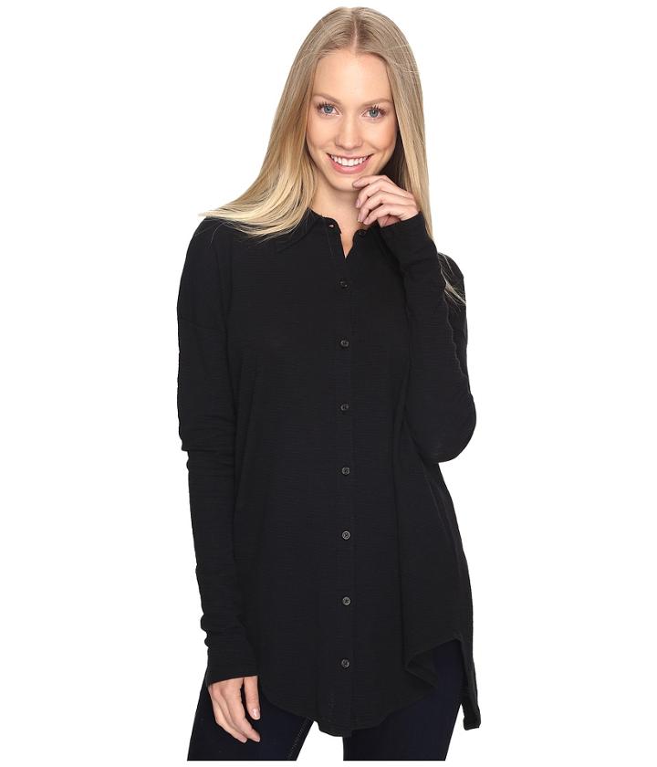 Mod-o-doc - Textured Slub Stripe Back Crossover Button Front Shirt