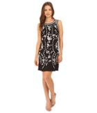 Adrianna Papell - Embroidered Pull-on Shift Dress