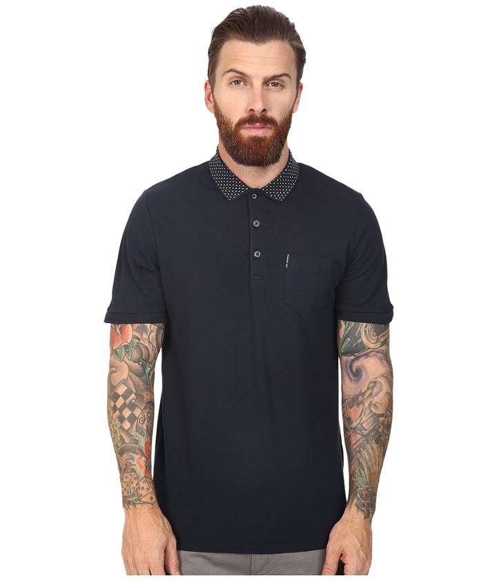 Ben Sherman - Short Sleeve Micro Paisley Print Collar Polo