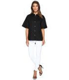 Vince Camuto - Elbow Sleeve Oversized Button Down Shirt