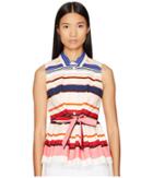 Kate Spade New York - Spice Things Up Berber Stripe Peplum Top