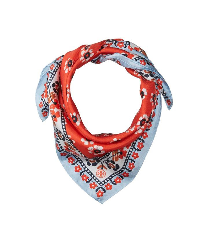 Tory Burch - Stamped Floral Silk Neckerchief