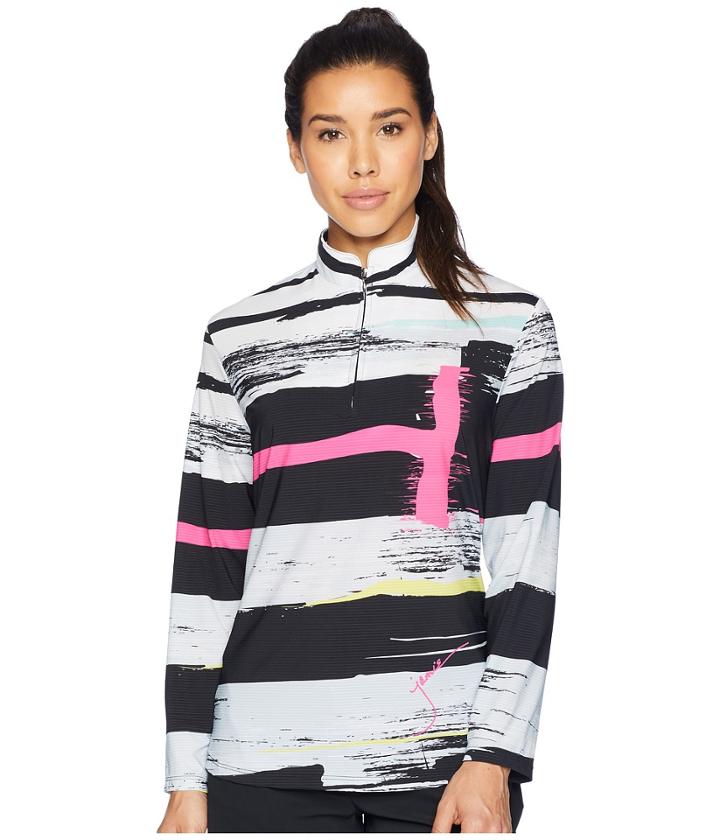 Jamie Sadock - Sunsense(r) Lightweight Artisan Print 1/4 Zip Long Sleeve Top With 50 Spf