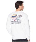 Vineyard Vines - Kentucky Derby Long Sleeve Boater Whale Pocket T-shirt