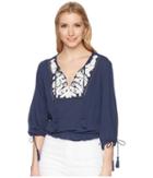 Lucky Brand - Embroidered Tassel Top