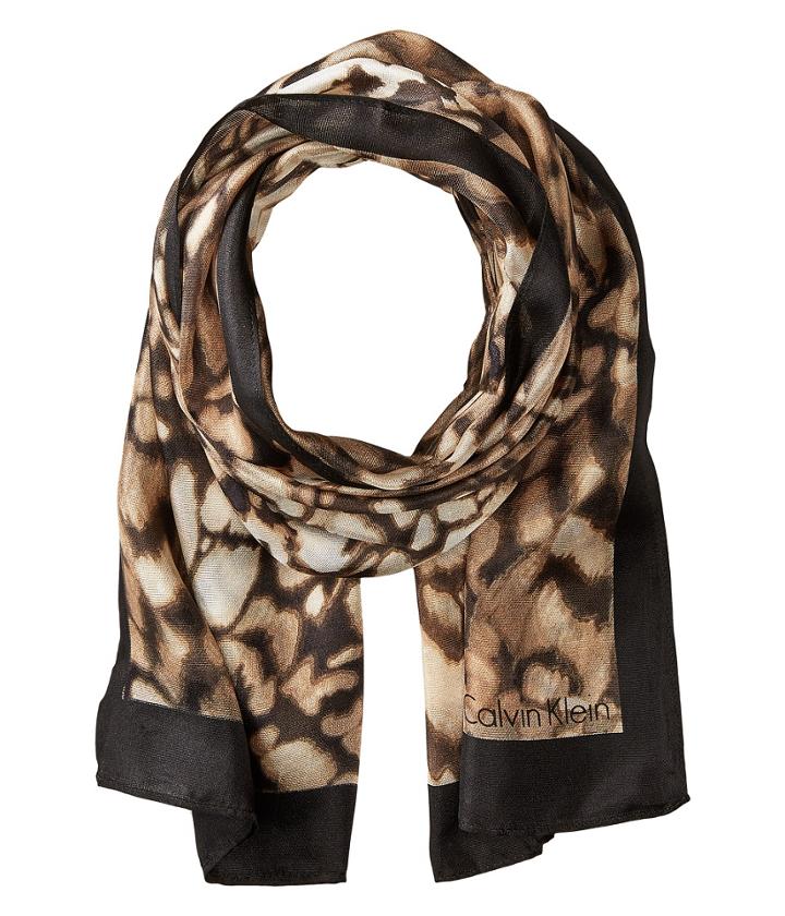 Calvin Klein - Abstract Animal Silk Scarf