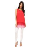 Kensie - Think Soft Crepe Top With Fringe Ks5k4110