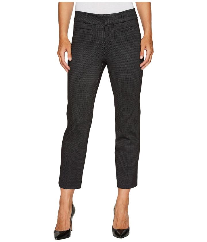 Liverpool - Vera Crop Flare Trousers With Welt Pockets In Mini Check Ponte Knit