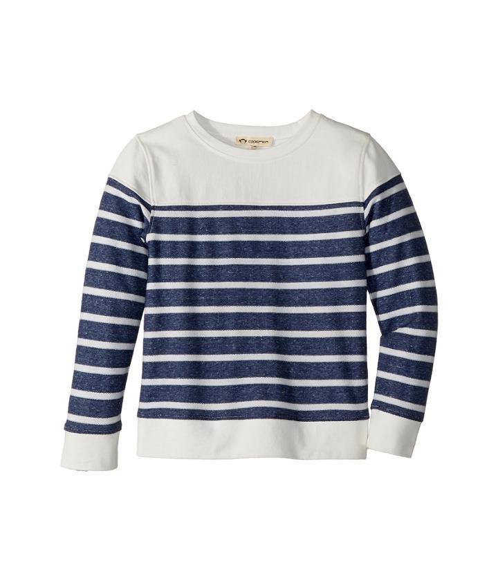 Appaman Kids - Vintage Washed Soft Striped Crew Neck Sweatshirt