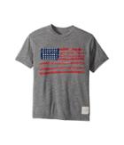 The Original Retro Brand Kids - American Flag Short Sleeve Tri-blend Crew Tee