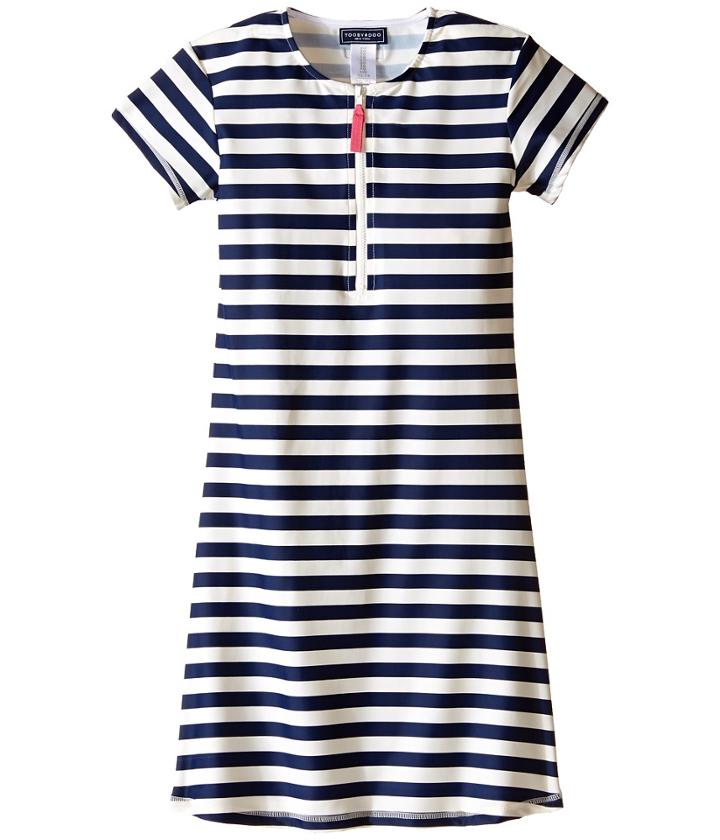 Toobydoo - Navy/white Stripe Short Sleeve Surf Dress