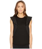 Neil Barrett - Flutter Leather Sleeve Sweater