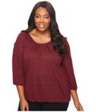 Michael Michael Kors - Plus Size Mini Leaf Peasant Top