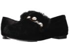Suecomma Bonnie - Faux Fur Embellished Velvet Loafers
