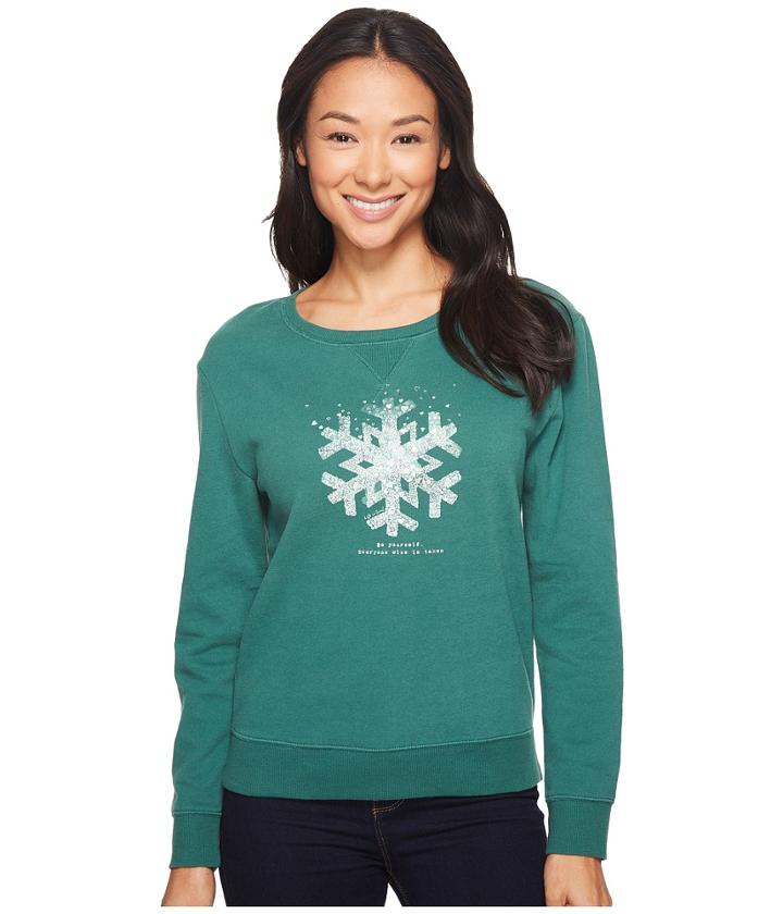 Life Is Good - Snowflake Hearts Go-to Crew