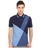 Fred Perry - Blue Colour Block Panel Shirt