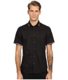 Just Cavalli - Short Sleeve Woven Crinkle Effect And Print Trim