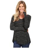 Mod-o-doc - Space Dye Rayon Spandex Jersey Back Knot Long Sleeve Tee