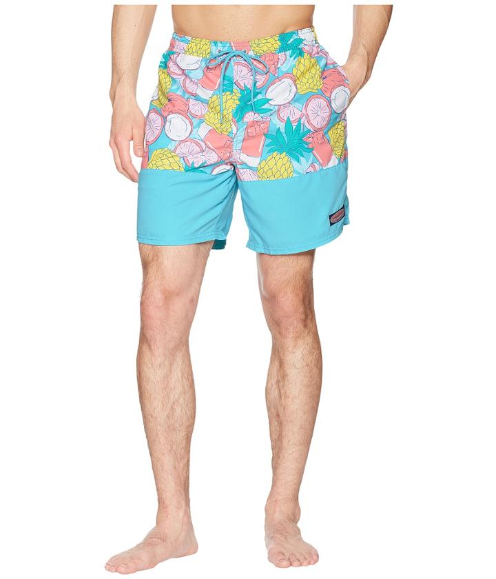 Vineyard Vines - Tropical Drink Pieced Chappy Swim Trunk
