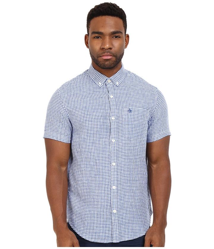 Original Penguin - Short Sleeve Linen Core Gingham