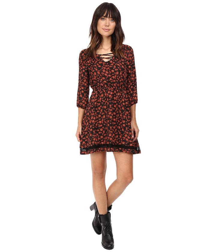 Jack By Bb Dakota - Vanderwood Printed Dress W/ Lace Trim