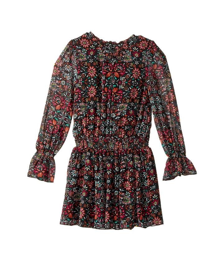 Ella Moss Girl - Deb Floral Printed Chiffon Dress With Bell Sleeves