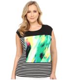 Calvin Klein Plus - Plus Size Mixed Print Tee