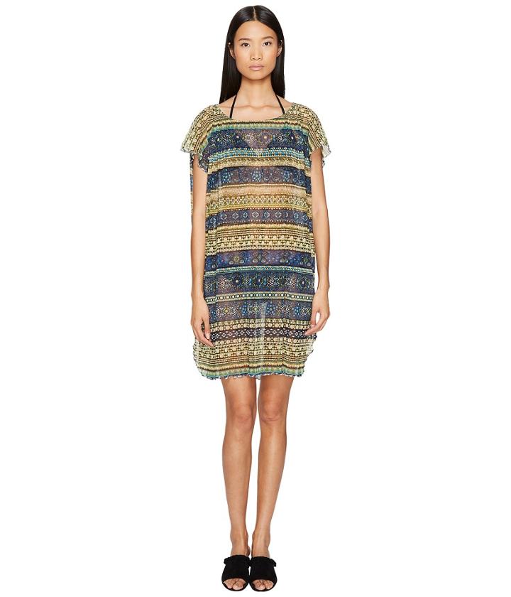 Fuzzi - Off The Shoulder Stripe Cover-up
