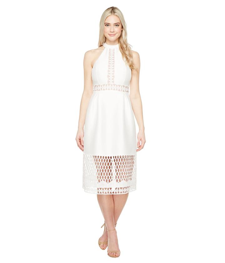 Ivanka Trump - Halter Dress With Lace Cut Outs