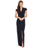 Badgley Mischka - Cap Sleeve Crepe Dress