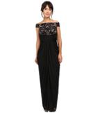 Adrianna Papell - Off Shoulder Sequin And Stretch Tulle Gown