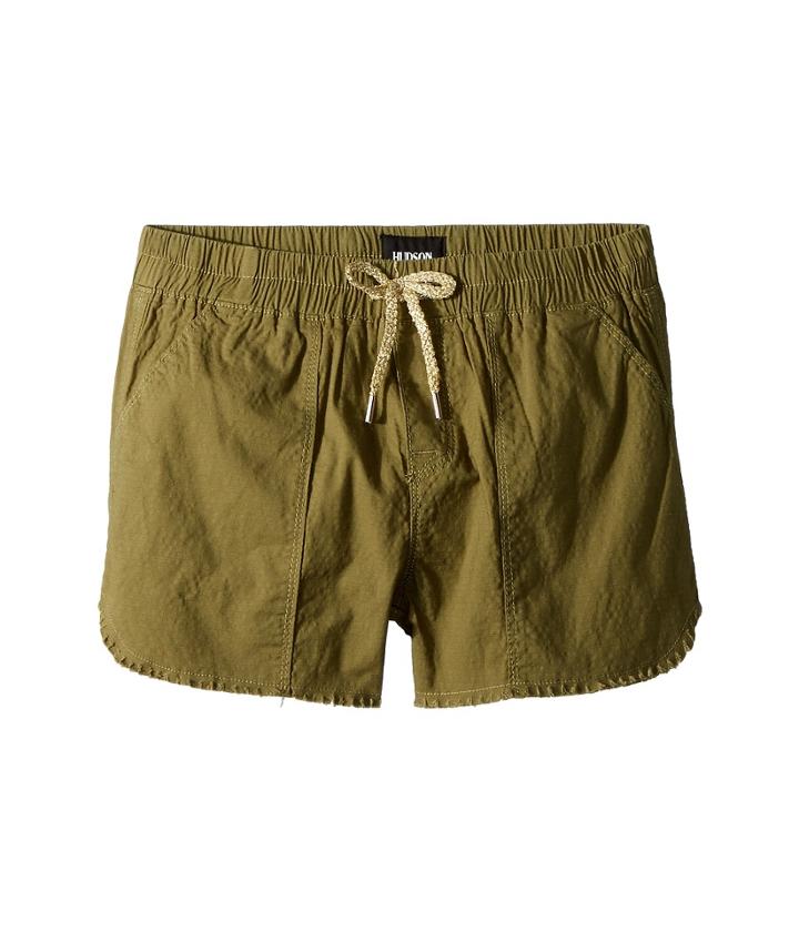 Hudson Kids - Woven Twill Shorts In Faded Olive